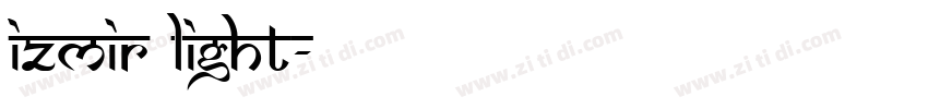 Izmir Light字体转换